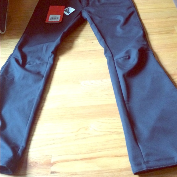 Black fleece  lined snow pants