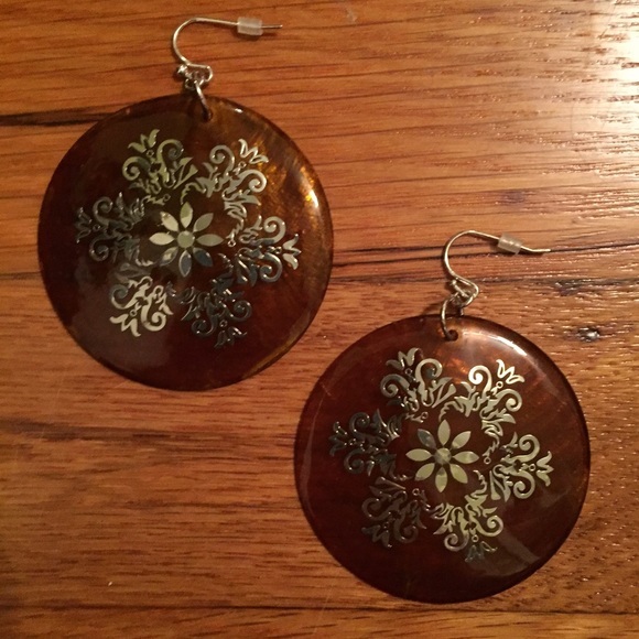 Tiger Eye Dangle Earrings - Picture 2 of 3