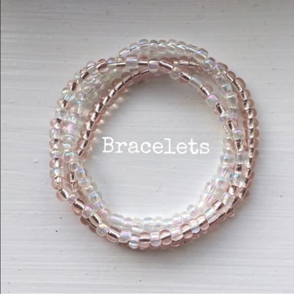Jewelry - Stretch Bracelets (3) Multi-Color Small Bead NWOT