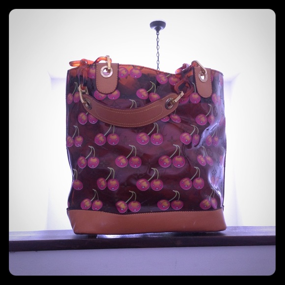 Louis Vuitton cherry covered tote
