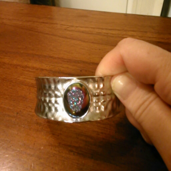 TITANIUM DRUSY/QUARTZ Cuff