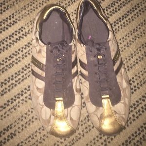Coach brown and gold women's 9m