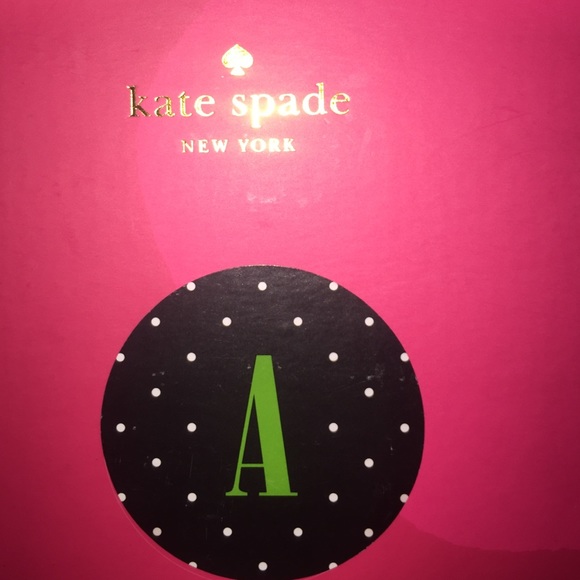 Kate Spade monogramed "A" plate