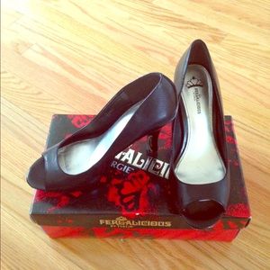 Fergalicious black heels