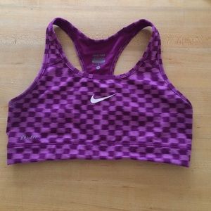 Nike Purple Patterned Sports Bra