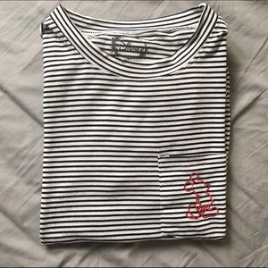 Striped Mickey Mouse Pocket T-Shirt