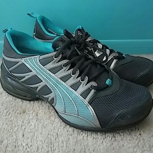 Women's Grey/Blue Puma Cross Training Shoes