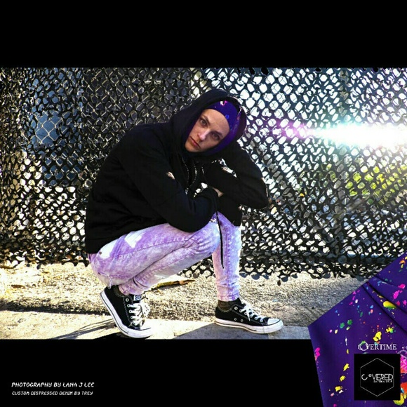 Metallic paint splash shimmer Scarf - Picture 2 of 4