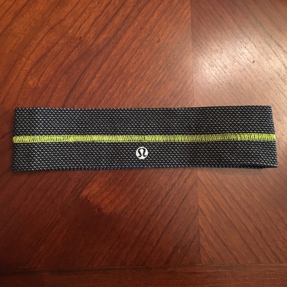 Lulu lemon headband black and yellow