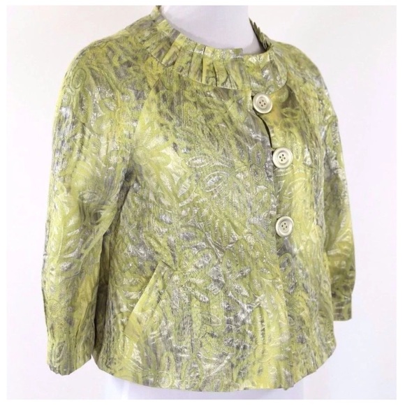 People Like Frank Metallic Green Swing Jacket - Picture 5 of 7