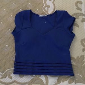 Blue crop top