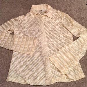See through button down