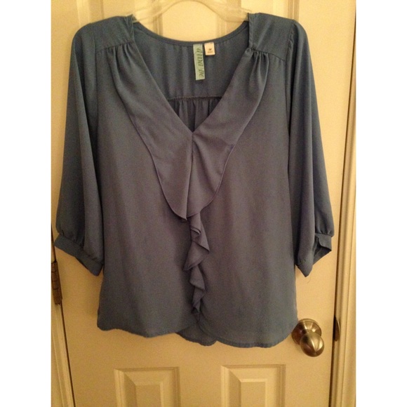 Violet ruffle top
