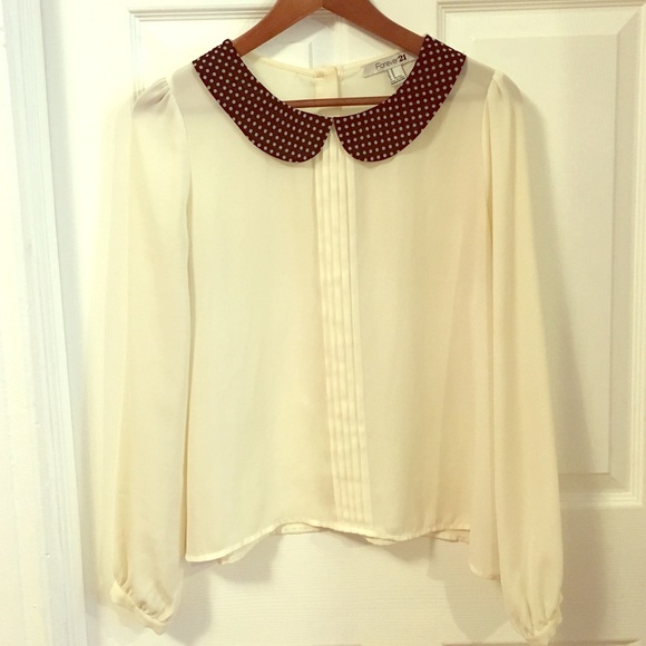 Forever 21 Tops - Peter Pan Blouse w/ Button Down Back