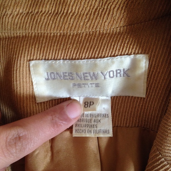 Corduroy Long Blazer - camel color - 8 Petite (8P) - Picture 3 of 3