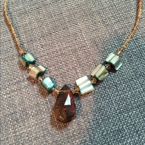 Tear-drop pendant necklace