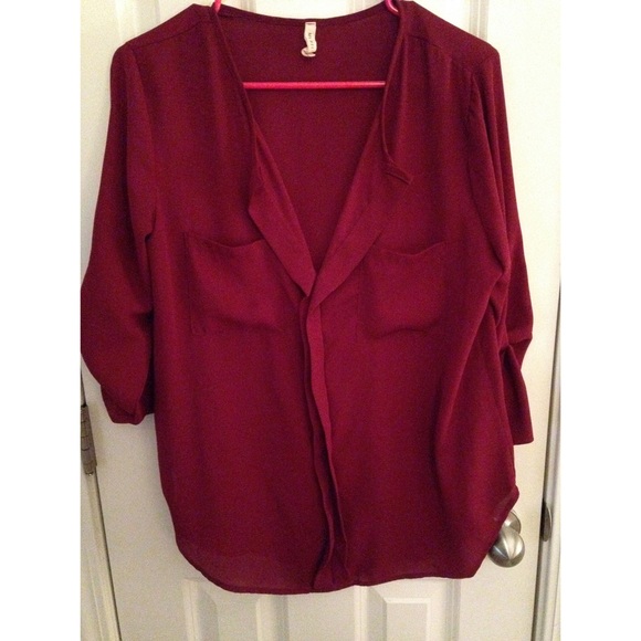 Maroon top