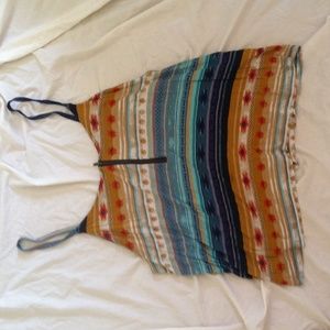 Forever 21 plus tribal zipper shirt