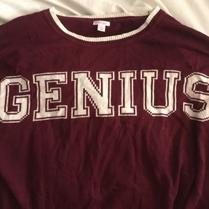 Maroon Genius sweater