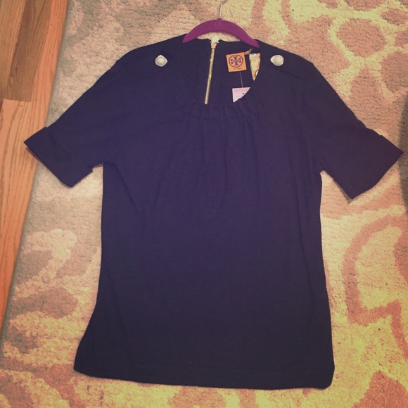 NEVER BEEN WORN: Tory Burch Navy Blouse