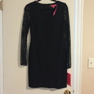 Black fishnet dress