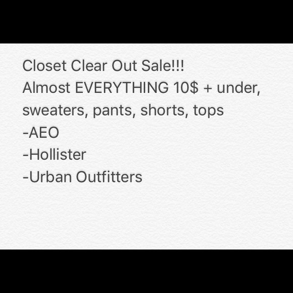 Closet Clearout! Almost everything 10$ or less