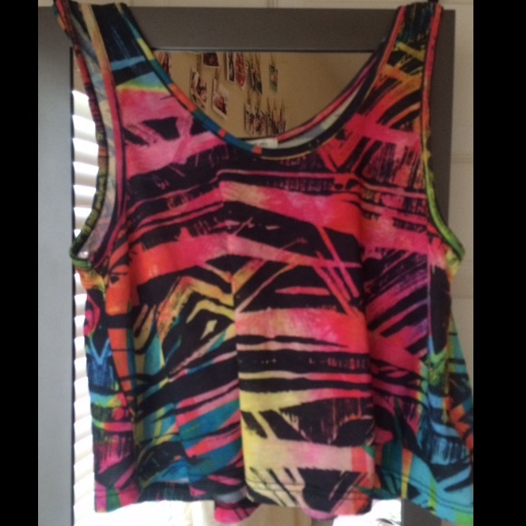 Cotton rainbow crop top - Picture 1 of 1