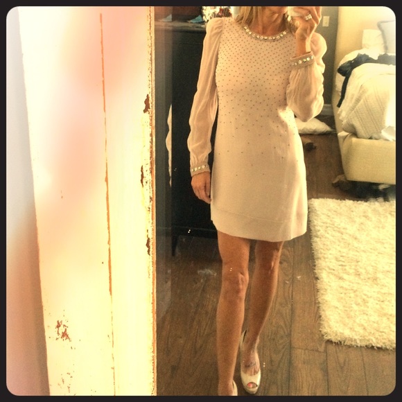 Silk beaded cocktail dress