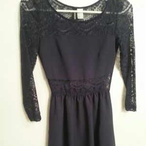 Navy lace dress