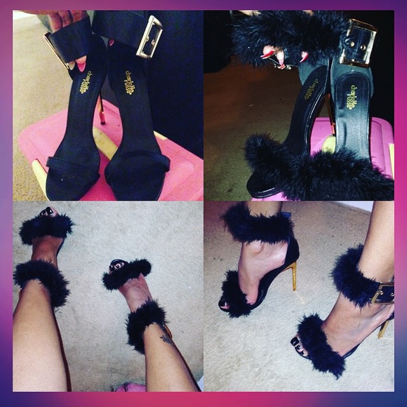 Custom made Faux Fur Heels