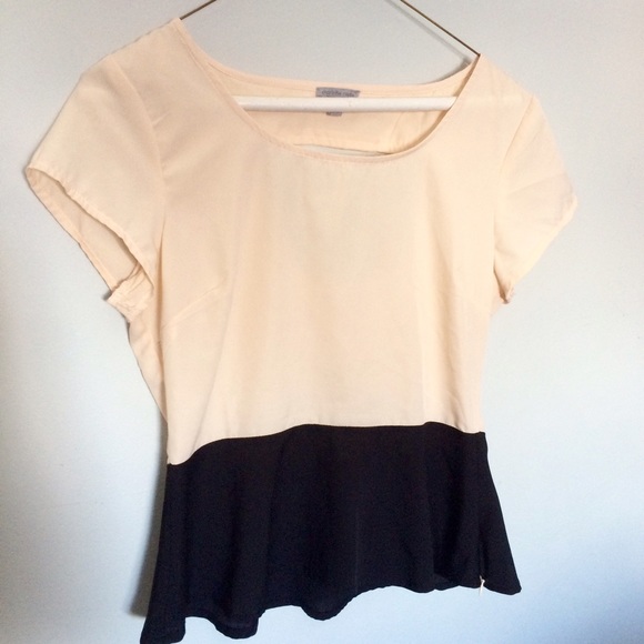 Charlotte Russe Tops - Ivory and Black Top