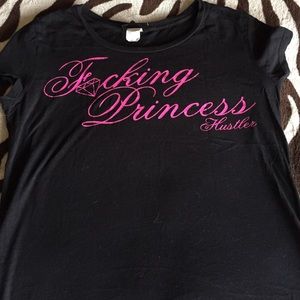 Black XL F*cking Princess fitted tee