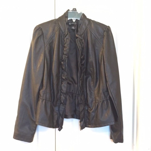 INC Int'l Concepts Leather-like jacket Size: L