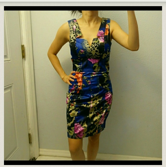 XOXO silky floral dress