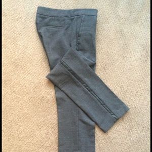 J.Crew cropped pants with leather detail