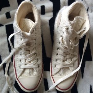 Special edition crochet converse hi tops