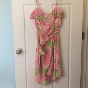 Lilly Pulitzer Darcia silk dress in Lilly's pink