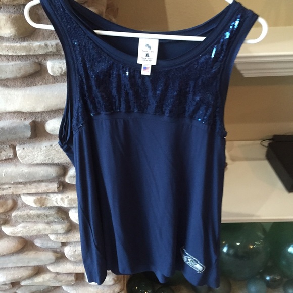 Meesh & Mia Seahawks Bling Bling Top