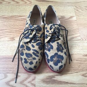 Steve Madden Leopard Oxfords