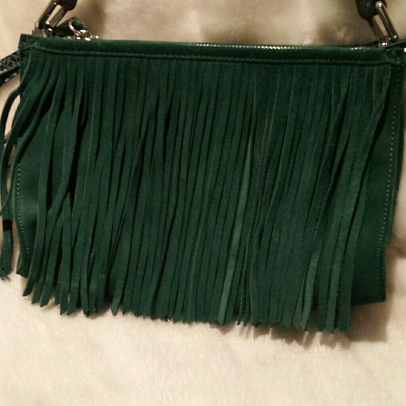 B Makowsky Handbags - B Makowsky beautiful green suede bag