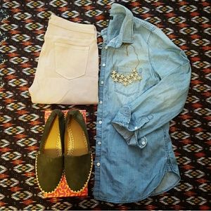 Tory Burch Suede Espadrille Flats. Size 11