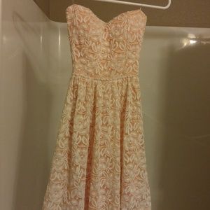 Cute strapless lace dress