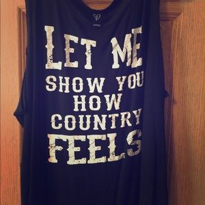 Black tanktop with writing