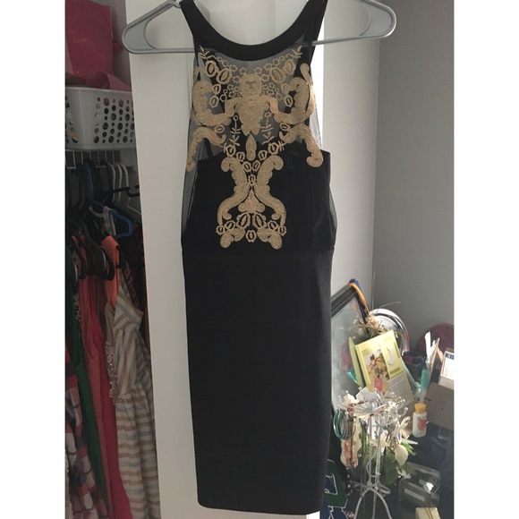 Black & Gold Cocktail Dress