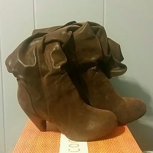 Faux suede boots