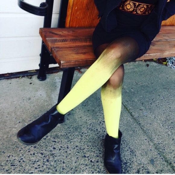 EveSkywalker Gold & Black Tights - Picture 2 of 4