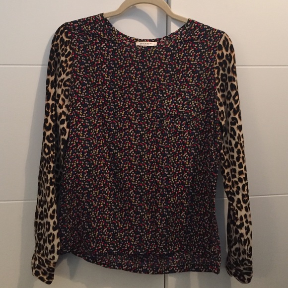 Equipment Floral & Leopard Blouse
