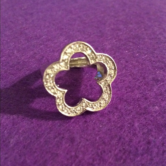 Flower sterling silver ring
