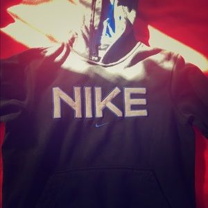 Black Nike Sweatshirt with blue logo