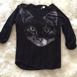 Black cat pullover